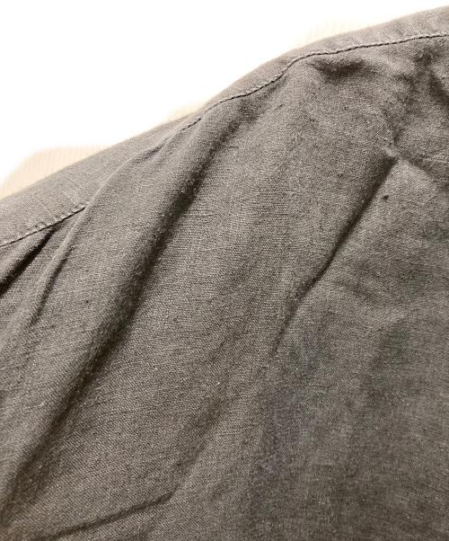 orSlow（オアスロウ）orSlow (オアスロウ) リネン100% ノーカラーシャツ ブラック サイズ:3の古着・服飾アイテム