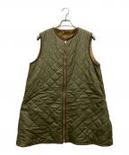 Barbourバブアー）の古着「ライナーベスト」｜カーキ×ブラウン