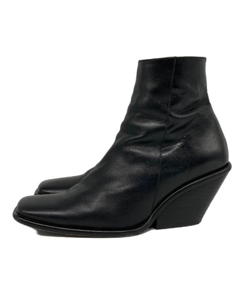 UNTISHOLD（アンチショルド）UNTISHOLD (アンチショルド) NATY-5 LEATHER スクエアブーツ ブラック サイズ:36の古着・服飾アイテム