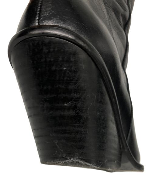 UNTISHOLD（アンチショルド）UNTISHOLD (アンチショルド) NATY-5 LEATHER スクエアブーツ ブラック サイズ:36の古着・服飾アイテム