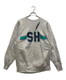 Champion REVERSE WEAVE（チャンピオン リバース ウィーブ）の古着「80s～90s 両面プリントスウェット」｜グレー