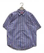 SUPREMEシュプリーム）の古着「Loose Fit Multi Stripe S/S Shirt」｜ブルー×レッド