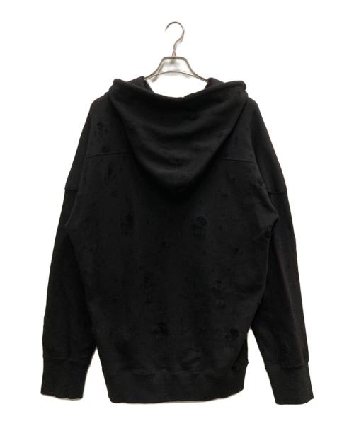 Yohji Yamamoto pour homme（ヨウジヤマモト プールオム）Yohji Yamamoto pour homme (ヨウジヤマモト プールオム) DAMAGED LINING YOKE HOODIE ブラック サイズ:SIZE 3の古着・服飾アイテム
