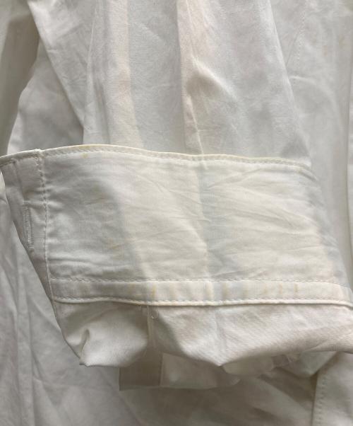 Yohji Yamamoto pour homme（ヨウジヤマモト プールオム）Yohji Yamamoto pour homme (ヨウジヤマモト プールオム) 120/2 COTTON BROAD BACK GATHER VEST BLOUSE ホワイト サイズ:3の古着・服飾アイテム