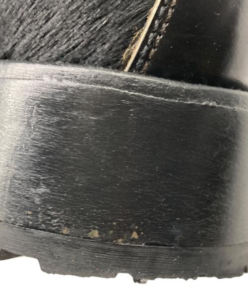 EMPORIO ARMANI（エンポリオアルマーニ）EMPORIO ARMANI (エンポリオアルマーニ) 00's ポニーヘア レザーブーツ ブラック サイズ:7の古着・服飾アイテム