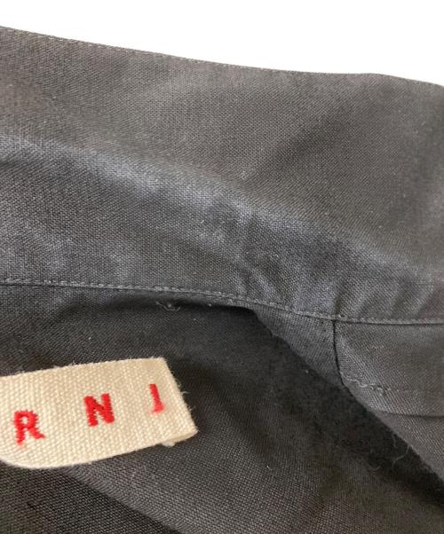 MARNI（マルニ）MARNI (マルニ) ウールトロピカルオープンカラーS/Sシャツ ブラック サイズ:46の古着・服飾アイテム