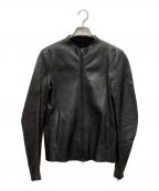 KAZUYUKI KUMAGAI ATTACHMENTカズユキクマガイ アタッチメント）の古着「ノーカラーシングルライダースジャケット」｜ブラック