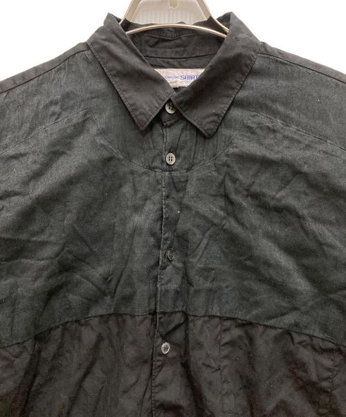 COMME des GARCONS SHIRT（コムデギャルソンシャツ）COMME des GARCONS SHIRT (コムデギャルソンシャツ) 異素材切替長袖シャツ ブラック サイズ:Lの古着・服飾アイテム