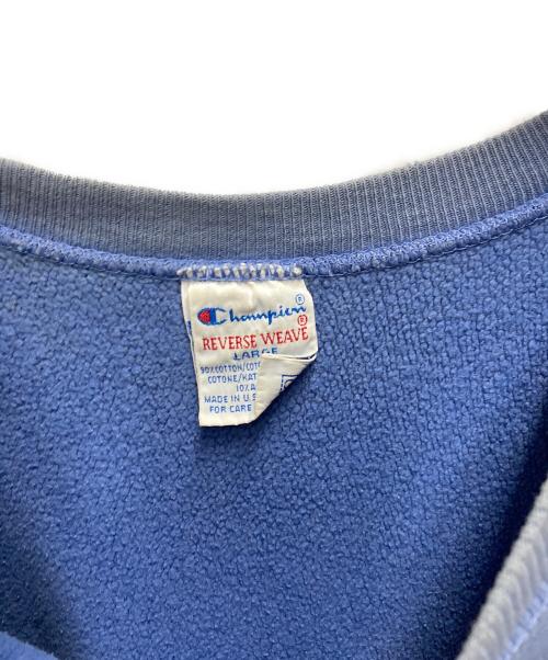 Champion REVERSE WEAVE（チャンピオン リバース ウィーブ）Champion REVERSE WEAVE (チャンピオン リバース ウィーブ) 90s カレッジロゴスウェット ブルー サイズ:Ⅼの古着・服飾アイテム