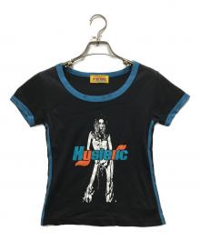 Hysteric Glamour（ヒステリックグラマー）の古着「FEATHER BABE チビTシャツ」｜ブラック