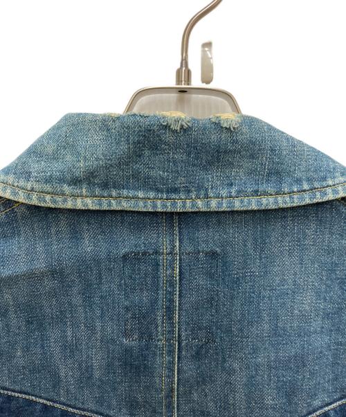 UNDERCOVER（アンダーカバー）UNDERCOVER (アンダーカバー) ヴィンテージ加工デニムダブルコート ブルー サイズ:Sの古着・服飾アイテム