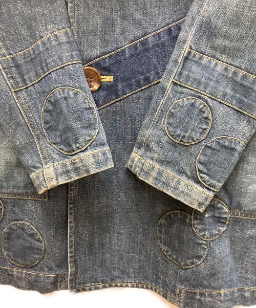 UNDERCOVER（アンダーカバー）UNDERCOVER (アンダーカバー) ヴィンテージ加工デニムダブルコート ブルー サイズ:Sの古着・服飾アイテム