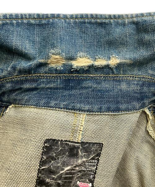 UNDERCOVER（アンダーカバー）UNDERCOVER (アンダーカバー) ヴィンテージ加工デニムダブルコート ブルー サイズ:Sの古着・服飾アイテム