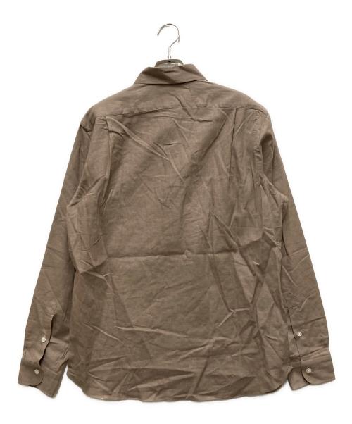 BARBA（バルバ）BARBA (バルバ) リネン混シャツ ブラウン サイズ:XLの古着・服飾アイテム