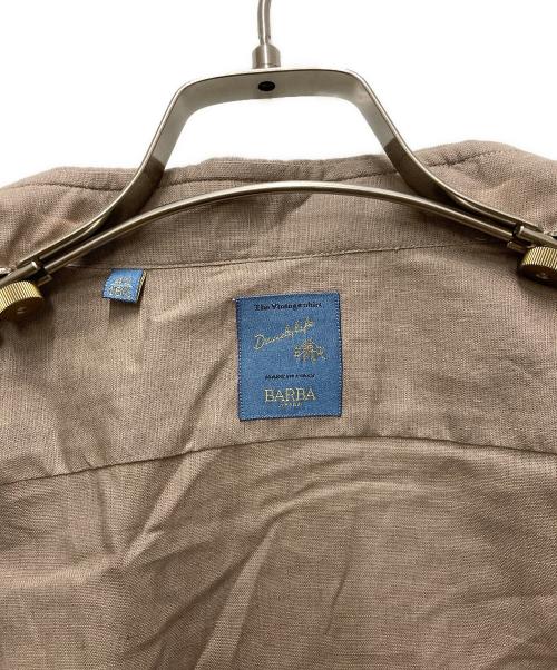 BARBA（バルバ）BARBA (バルバ) リネン混シャツ ブラウン サイズ:XLの古着・服飾アイテム