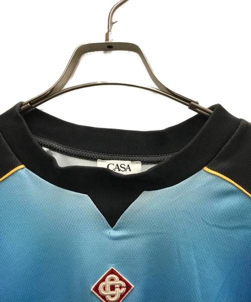 CASABLANCA（カサブランカ）CASABLANCA (カサブランカ) PRINTED FOOTBALL TOP ブルー サイズ:XLの古着・服飾アイテム