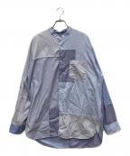 COMME des GARCONS HOMMEコムデギャルソン オム）の古着「長袖チェックシャツ」｜ブルー