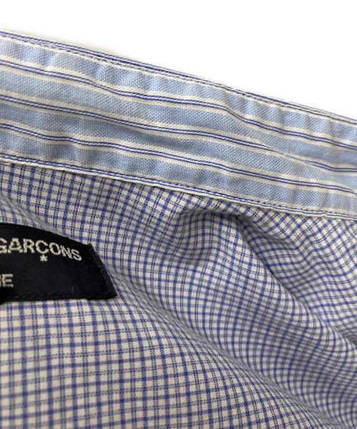 COMME des GARCONS HOMME（コムデギャルソン オム）COMME des GARCONS HOMME (コムデギャルソン オム) 長袖チェックシャツ ブルー サイズ:Lの古着・服飾アイテム