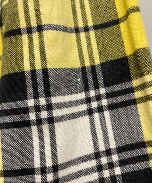 stussy（ステューシー）stussy (ステューシー) タータンチェックフランネルシャツ イエロー×グレー サイズ:Ⅼの古着・服飾アイテム