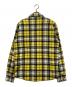 stussy (ステューシー) タータンチェックフランネルシャツ イエロー×グレー サイズ:Ⅼ：8000円