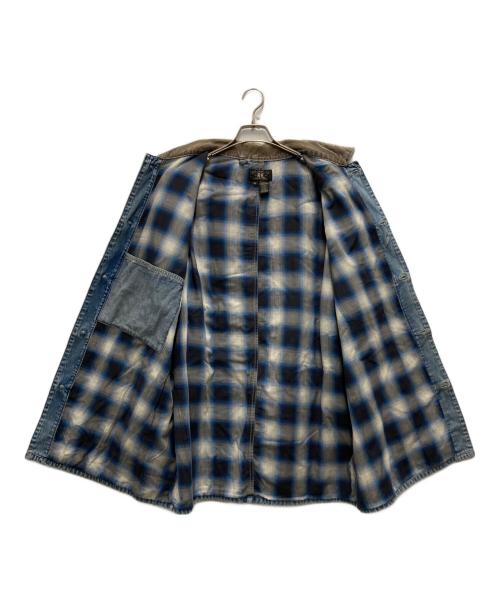 RRL（ダブルアールエル）RRL (ダブルアールエル) 襟コーデュロイ 切替 裏地チェックデニムカバーオール インディゴ サイズ:XLの古着・服飾アイテム