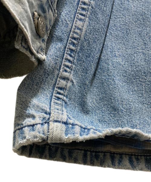 RRL（ダブルアールエル）RRL (ダブルアールエル) 襟コーデュロイ 切替 裏地チェックデニムカバーオール インディゴ サイズ:XLの古着・服飾アイテム