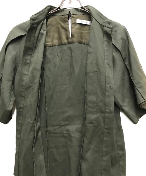 ADORE（アドーア）ADORE (アドーア) ダブルクロスコットンシャツブラウス グリーン サイズ:38の古着・服飾アイテム
