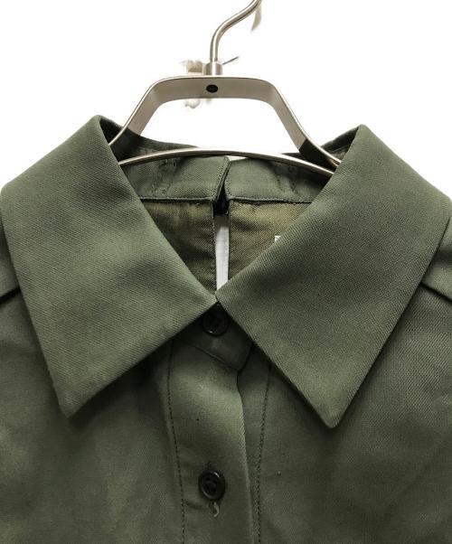 ADORE（アドーア）ADORE (アドーア) ダブルクロスコットンシャツブラウス グリーン サイズ:38の古着・服飾アイテム