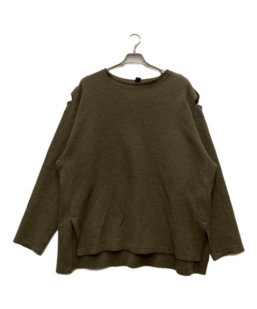 Y's（ワイズ）Y's (ワイズ) エポレット付き畦ニットプルオーバー カーキ サイズ:1の古着・服飾アイテム