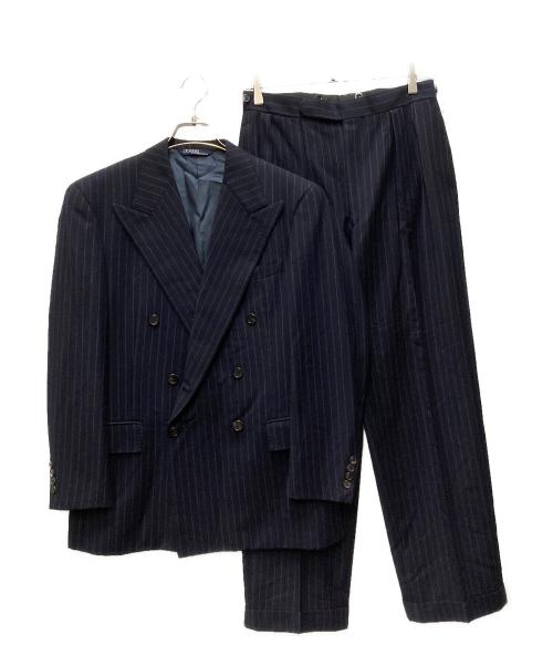 POLO RALPH LAUREN（ポロ・ラルフローレン）POLO RALPH LAUREN (ポロ・ラルフローレン) 80s～90s セットアップダブルスーツ ネイビー サイズ:C92-W80-T170の古着・服飾アイテム