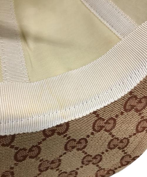 GUCCI（グッチ）GUCCI (グッチ) MLB (エムエルビー) GG ヤンキースコラボキャップ ベージュの古着・服飾アイテム