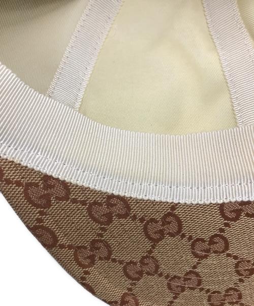 GUCCI（グッチ）GUCCI (グッチ) MLB (エムエルビー) GG ヤンキースコラボキャップ ベージュの古着・服飾アイテム