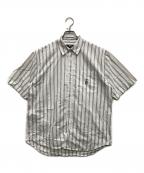 stussyステューシー）の古着「BOXY STRIPED SS SHIRT」｜ホワイト