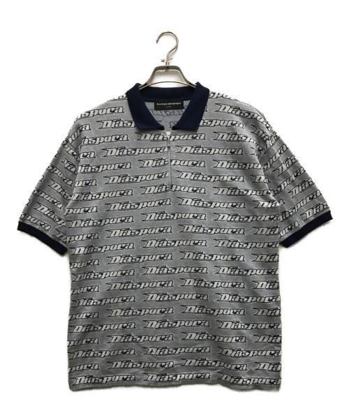 Diaspora Skateboards（ディアスポラスケートボードズ）Diaspora Skateboards (ディアスポラスケートボードズ) All-Over Knit Polo ネイビー サイズ:Mの古着・服飾アイテム