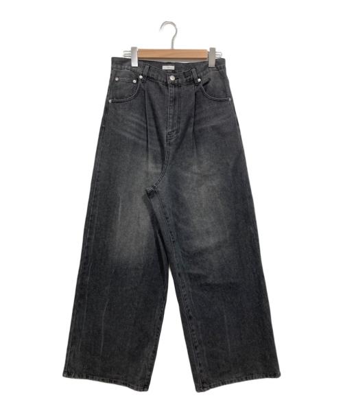 yae（ヤエ）YAE (ヤエ) Super wide mens like denim ブラック サイズ:36の古着・服飾アイテム