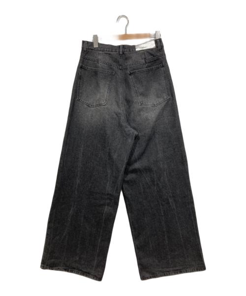 yae（ヤエ）YAE (ヤエ) Super wide mens like denim ブラック サイズ:36の古着・服飾アイテム