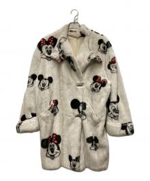 Apparence×DISNEY（アパランス×ディズニー）の古着「90'S ミッキー＆ミニーフェイクファーコート」｜ホワイト