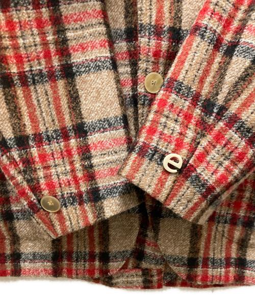 ernesto（エルネスト）ernesto (エルネスト) チェックテーラードジャケット レッド×ベージュ サイズ:Mの古着・服飾アイテム