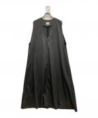 Honneteオネット）の古着「SLEEVELESS V WIDE DRESS」｜グレー