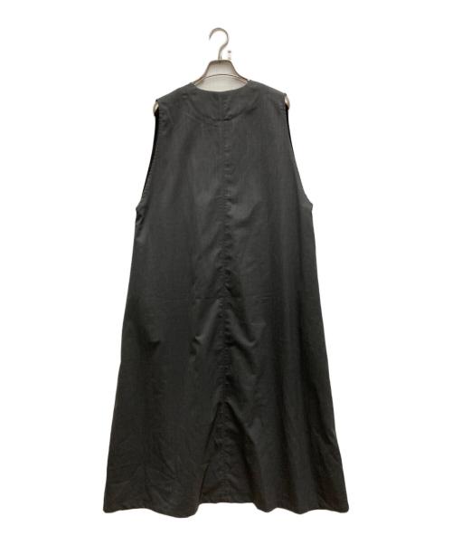 Honnete（オネット）Honnete (オネット) SLEEVELESS V WIDE DRESS グレー サイズ:FREEの古着・服飾アイテム