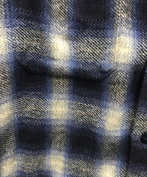 CHALLENGER（チャレンジャー）CHALLENGER (チャレンジャー) オンブレチェックシャツ ブルー サイズ:Mの古着・服飾アイテム
