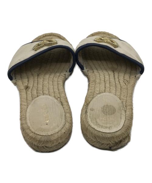 GUCCI（グッチ）GUCCI (グッチ) GGウェッジソールサンダル ホワイト サイズ:36の古着・服飾アイテム