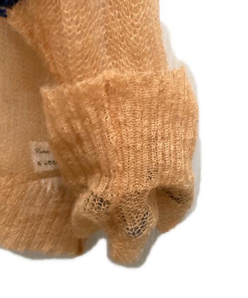 A CCORDION（アコーディオン）A CCORDION (アコーディオン) MOHAIR BORDER KNIT オレンジ サイズ:不明の古着・服飾アイテム
