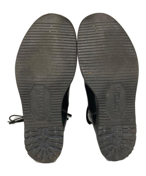 FORSOMEONE（フォーサムワン）FORSOMEONE (フォーサムワン) フロントジップ デザイン ハイカット レザーブーツ ブラック サイズ:41の古着・服飾アイテム