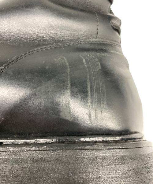 FORSOMEONE（フォーサムワン）FORSOMEONE (フォーサムワン) フロントジップ デザイン ハイカット レザーブーツ ブラック サイズ:41の古着・服飾アイテム