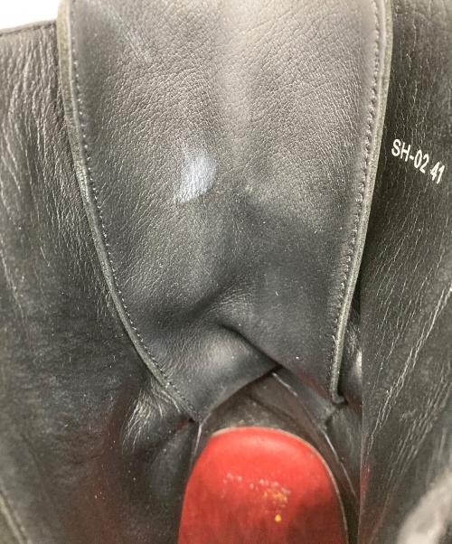 FORSOMEONE（フォーサムワン）FORSOMEONE (フォーサムワン) フロントジップ デザイン ハイカット レザーブーツ ブラック サイズ:41の古着・服飾アイテム