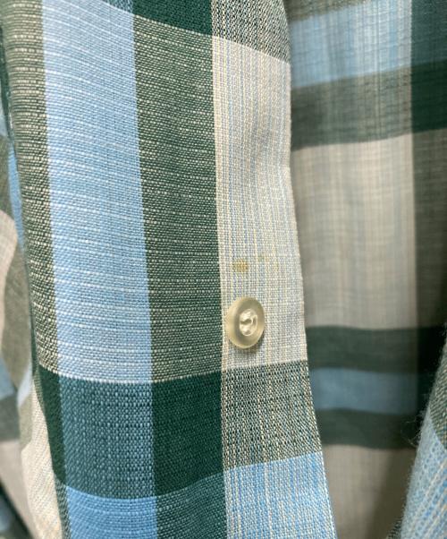 PERMANENT PRESS（パーマネントプレス）PERMANENT PRESS (パーマネントプレス) 60's 開襟チェックシャツ グリーン サイズ:Ⅿの古着・服飾アイテム