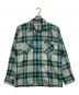 PERMANENT PRESS（パーマネントプレス）の古着「60's 開襟チェックシャツ」｜グリーン