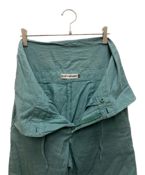 ISSEY MIYAKE（イッセイミヤケ）ISSEY MIYAKE (イッセイミヤケ) リネン混パンツ ブルー サイズ:2の古着・服飾アイテム