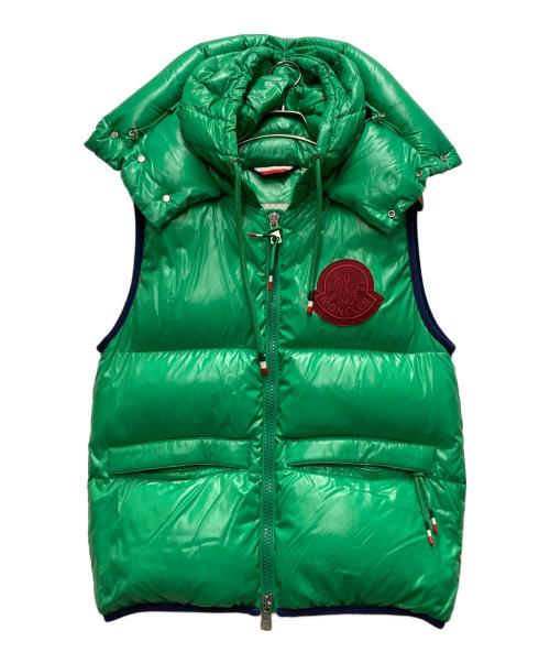 MONCLER（モンクレール）MONCLER (モンクレール) RORENT GILET ロゴワッペン ダウンベスト グリーン サイズ:2の古着・服飾アイテム